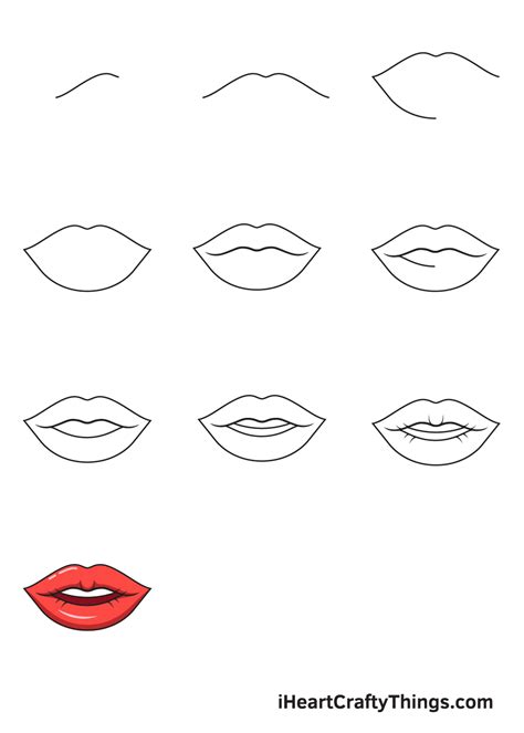 lupa easy drawing|Learn How to draw lips step by step for beginners Lip drawing .